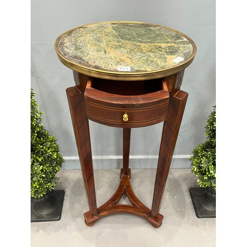 752 - French marble top round table marble top A/F