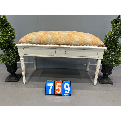 759 - Large French duet stool