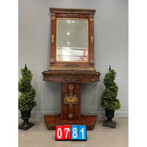 781 - Console table & mirror