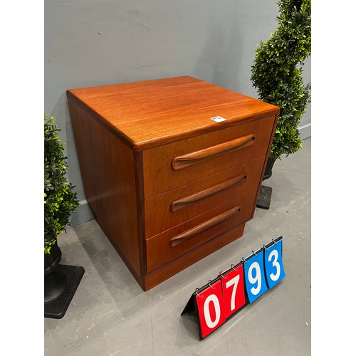 793 - G-plan fresco teak bedside drawers very clean