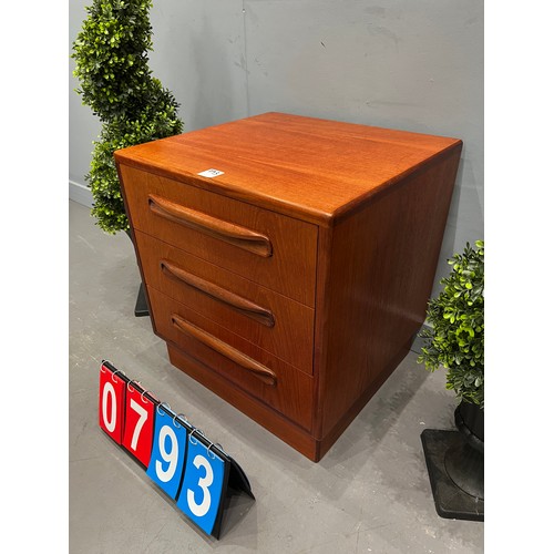 793 - G-plan fresco teak bedside drawers very clean