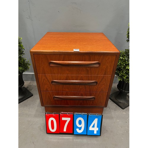 794 - G-plan fresco teak bedside drawers very clean