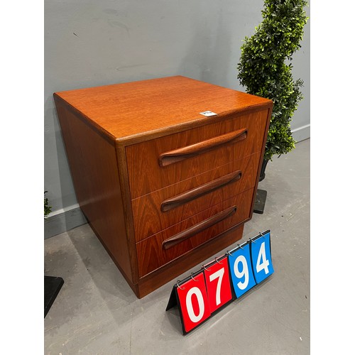 794 - G-plan fresco teak bedside drawers very clean