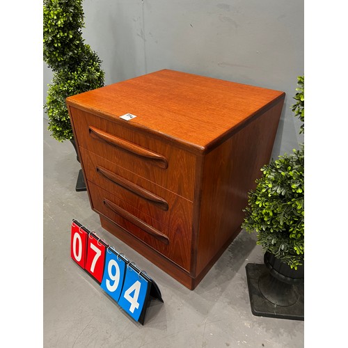 794 - G-plan fresco teak bedside drawers very clean