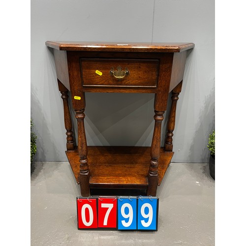 799 - Antique oak credence table