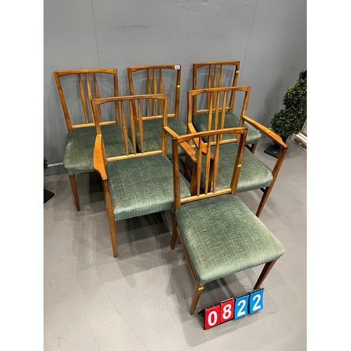 822 - 6x mid-century Gordon Russell chairs