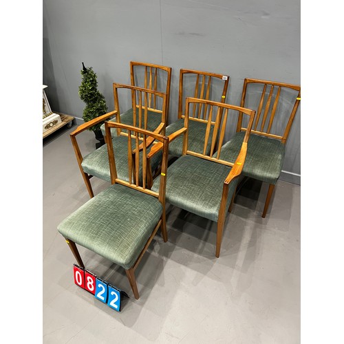 822 - 6x mid-century Gordon Russell chairs