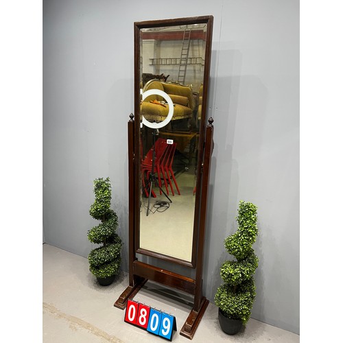 809 - Early 20th century cheval mirror