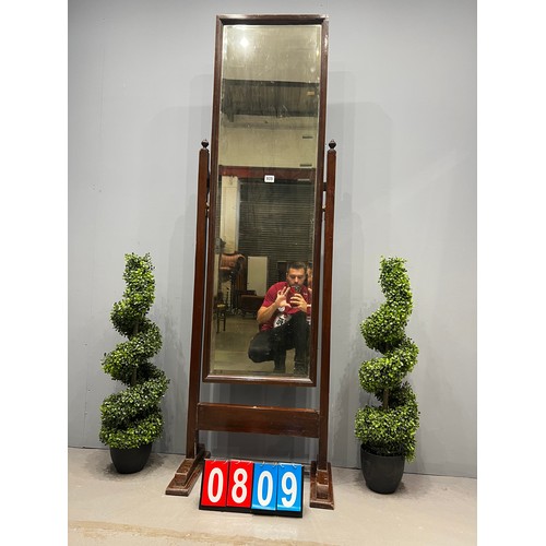 809 - Early 20th century cheval mirror