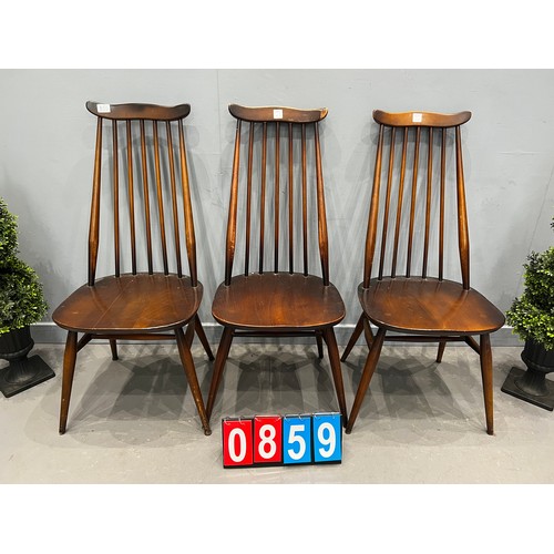 859 - Ercol goldsmith 3 chairs