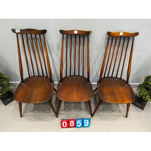 859 - Ercol goldsmith 3 chairs