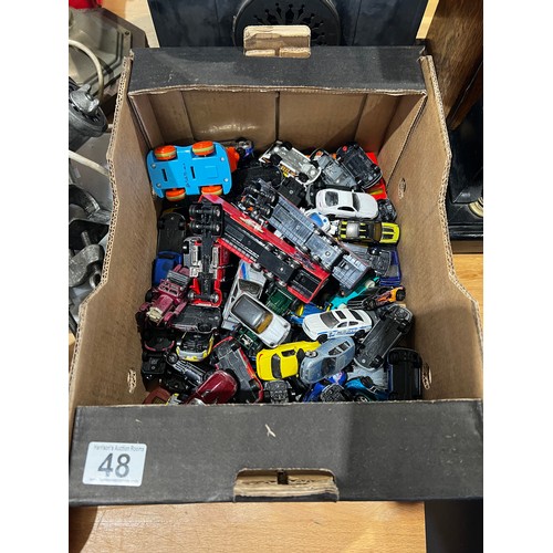 48 - Box toy cars mattel etc