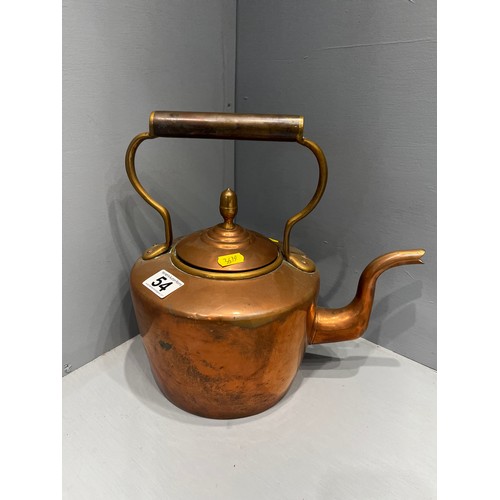 54 - Large copper kettle