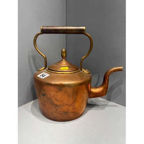 54 - Large copper kettle