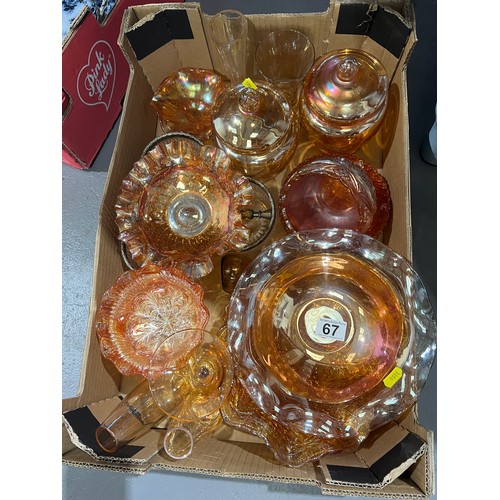 67 - Large box carnival glass