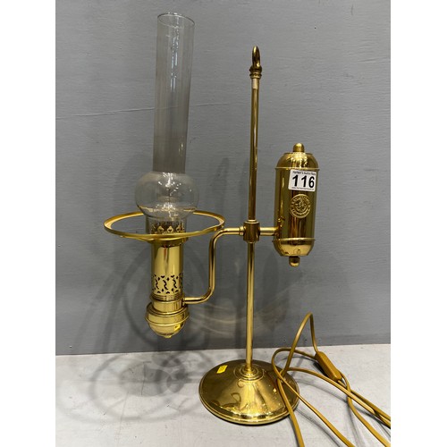 116 - Brass lamp