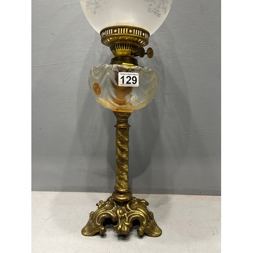 129 - Victorian oil lamp