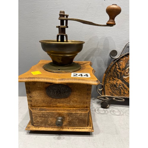 244 - Coffee grinder & pipe stand