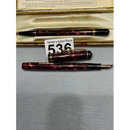 536 - Conway Stewart fountain pen & pencil boxed