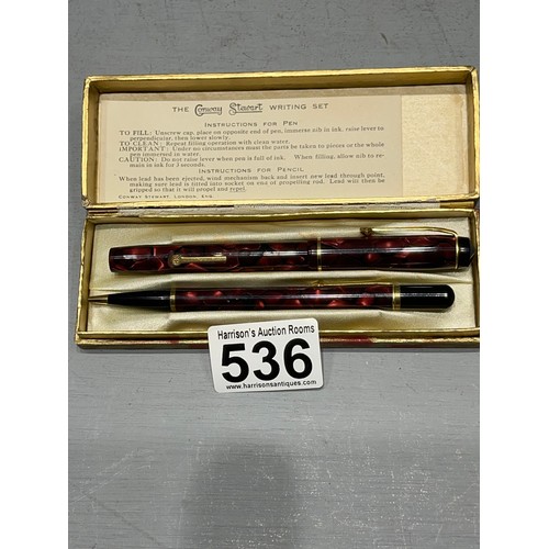 536 - Conway Stewart fountain pen & pencil boxed