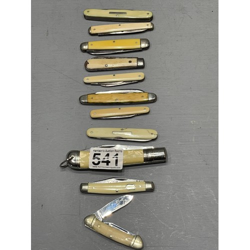 541 - 11 Assorted pen knives