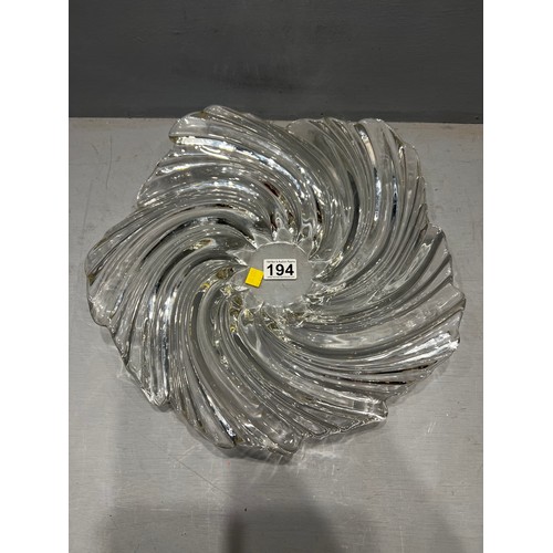 194 - Large deco style glass bowl