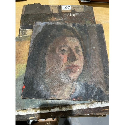 197 - Quantity original oil on board pictures by Whitby artist Donald dean