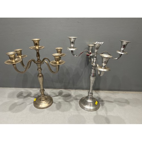 204 - Pair candelabras