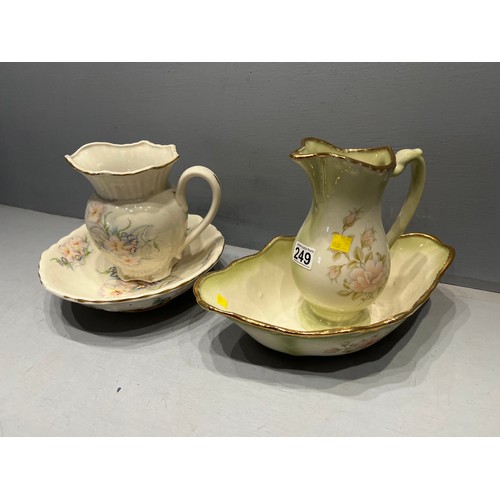 249 - 2 Jug & bowl sets