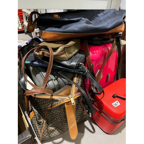 267 - Antler suitcase + handbags + constellation case + briefcase