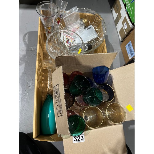 323 - Box glassware