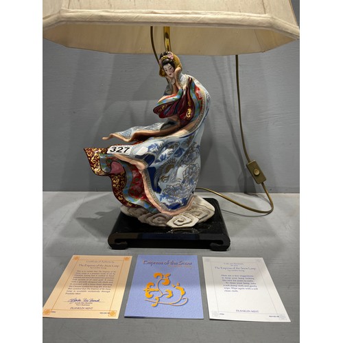 327 - Empress of the snow table lamp with certificate