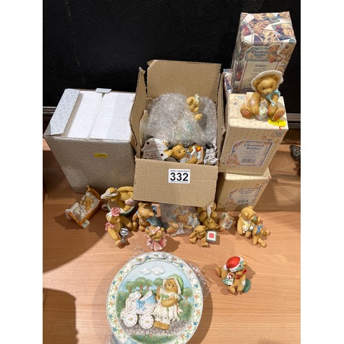 332 - Large quantity cherished teddys some boxed