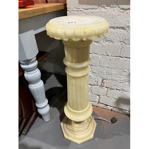 371 - Onyx jardinière lamp stand