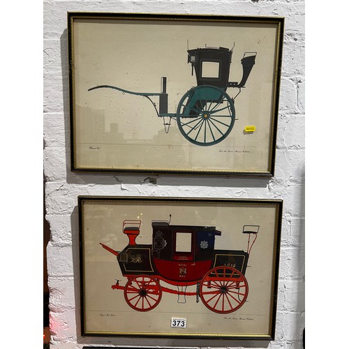 373 - 3 prints carriages from the science museum collection