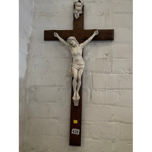 428 - 1 Large porcelain Jesus on cross