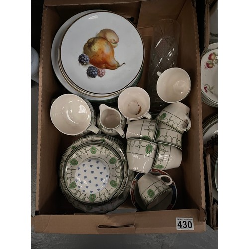 430 - 2 Boxes pottery