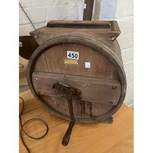 450 - Vintage butter churn made by 4. Bushell & sons, York