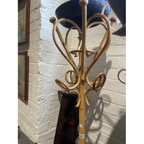 457 - Bamboo coat/hat stand + wall coat rack