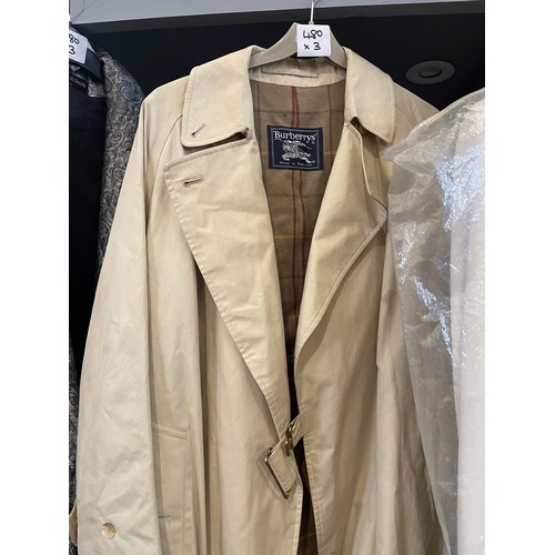 480 - Cream trench coat cream jacket + smokers jacket from theatrical company