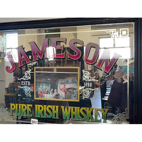 502 - 2 Advertising mirrors James on whiskey, pernod