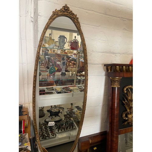 512 - Oval gilt frame mirror