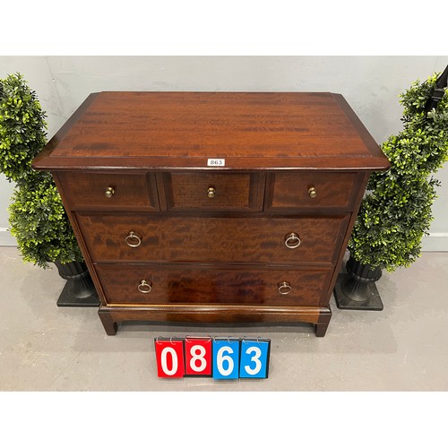 863 - Stagg minstrel chest of drawers