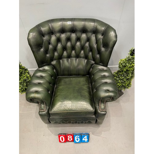 864 - Chesterfield wingback chair