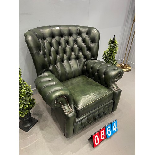 864 - Chesterfield wingback chair