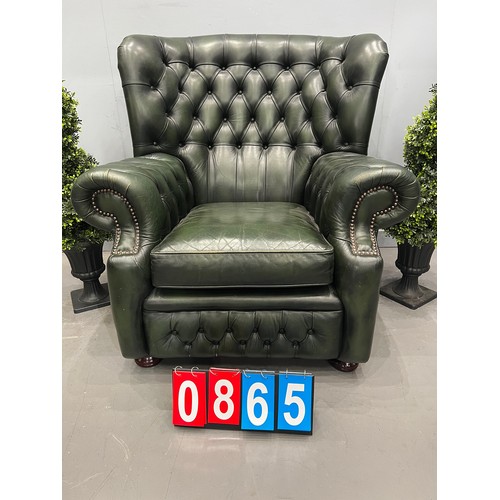 865 - Chesterfield wing back chair