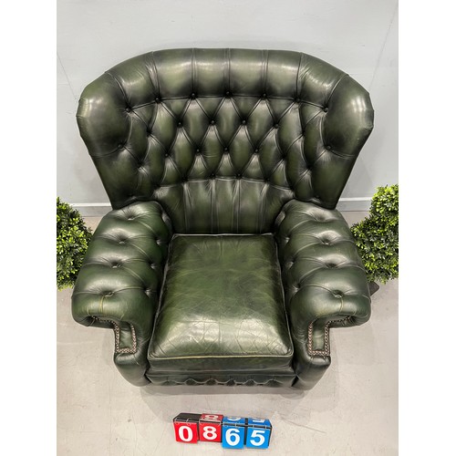 865 - Chesterfield wing back chair