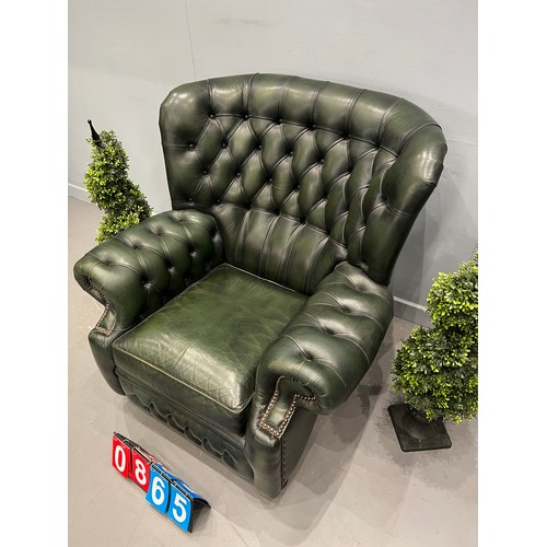 865 - Chesterfield wing back chair