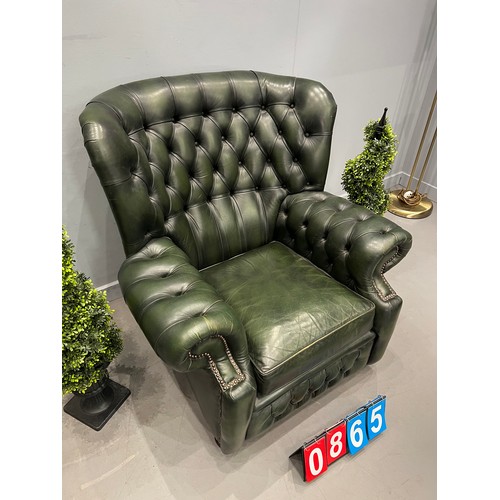 865 - Chesterfield wing back chair