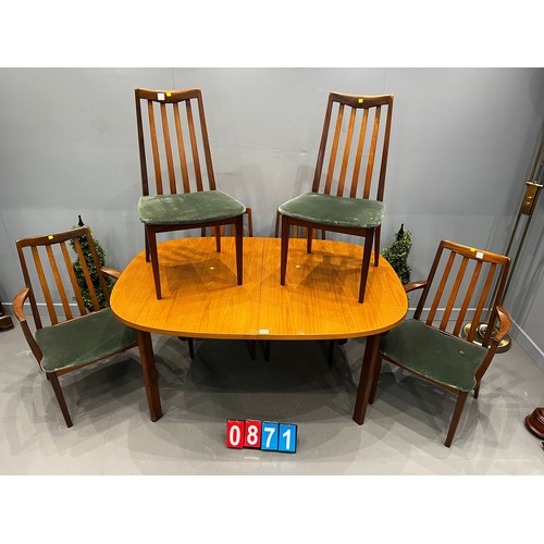 871 - G-plan table & 6 g-plan chairs